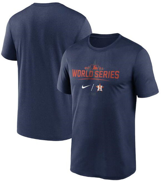 Men's Houston Astros 2021 Navy World Series Collection Dugout T-Shirt